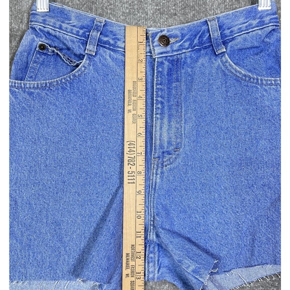 Vintage Gitano Cutoff Mom High Rise Jean Shorts Women Size 8 Blue Cotton Pockets - Picture 6 of 7